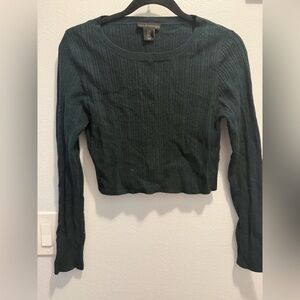House of Harlow 1960 Forest Green Knit Crop Top